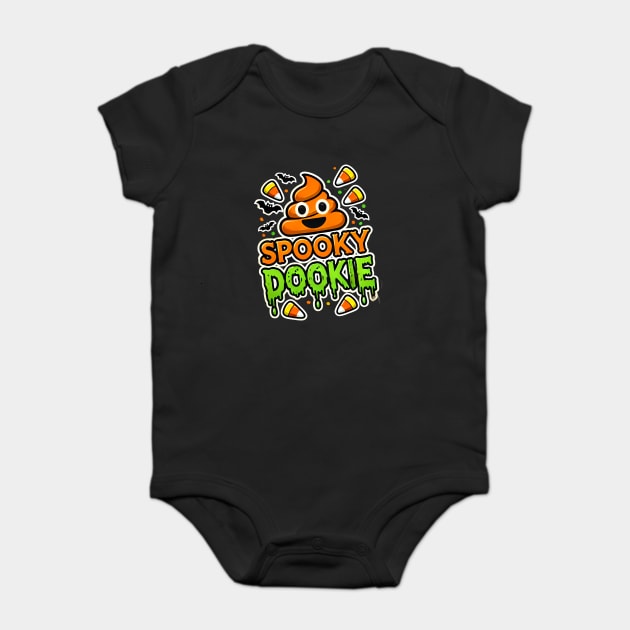 Funny Spooky Poo, Halloween Baby Bodysuit by logiamerch